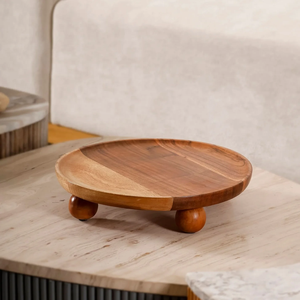 <b>Wooden</b> Pedestal Riser Handmade Modern Freestanding Polished Display <b>Block</b> Cake Presentation Stand Decorative Table Kitchen Decor - Product Image 4