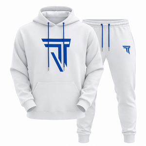 Survêtement d'hiver personnalisé pour homme avec capuche et cordon de serrage, impression par transfert thermique du logo personnalisé sur le devant, vente en gros - Product Image 4
