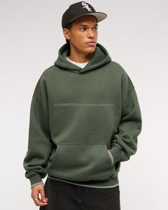 <b>Men</b> Casual Workout Oversized Hoodie Drop Shoulder Regular Fit Custom Hoodies with Front <b>Pouch</b> Pocket - Product Image 1