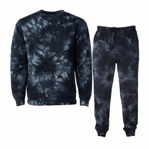 Ensembles de survêtements décontractés pour hommes, design uni, à capuche, effet délavé, respirants, en molleton de coton, avec veste à cordon de serrage, vêtements de sport et de loisirs - Product Image 1