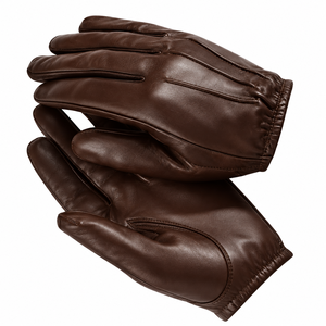 Gants de moto en cuir véritable à écran tactile, anti-chute, respirants, pour le motocross et la gym, avec fermeture à boucle - Product Image 1