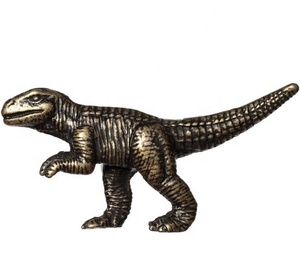 Tiradores de puerta de hierro fundido antiguo de latón con diseño de dinosaurio moderno, tirador de cajón para armario, tocador, dormitorio, cocina - Product Image 1