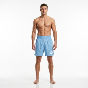Pantalones Cortos de Boxeo Dumela International Azules de Poliéster con Logotipo para Entrenamiento de MMA, Ajuste Cómodo para Todas las Temporadas - Product Image 3