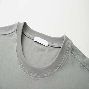 Camisetas de Manga Corta para Hombre, Color Gris Jaspeado, Servicio OEM ODM, Hechas a Medida, de Alta Calidad, Impresión Serigráfica, Transpirables - Product Image 4