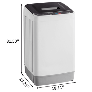 Lave-linge compact portable à chargement par le haut avec pompe d'essorage entièrement automatique et 10 programmes, nouveau modèle [Même code 56442889] - Product Image 4