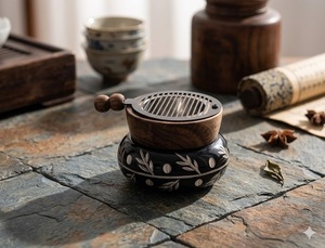 Brûleur et support d'encens aromatique en résine artisanale de qualité supérieure, décoration d'intérieur de haute qualité, cadeau - Product Image 1