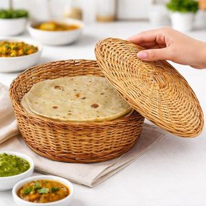 Hot Sale Hand Woven Rattan <b>Bread</b> <b>Basket</b> Picnic Fruit Snacks Woven <b>Basket</b> <b>Bread</b> Snacks <b>Basket</b> Wholesale From India - Product Image 2