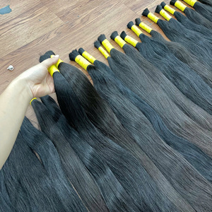 Cheveux humains vierges non traités, lisses et soyeux, cuticules alignées, provenant d'usines d'Asie du Sud-Est, extensions de cheveux naturels purs. - Product Image 6