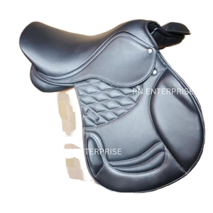 Silla de Montar Inglesa Premium Más Vendida para Salto y Carreras, Cómoda y Duradera, 100% Cuero Vacuno, Asiento Acolchado Suave, Tamaños Personalizables - Product Image 1