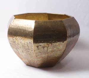 Golden diamond shape <b>pot</b> Handmade Luxury Metal Flower Vases <b>Table</b> Centerpiece Decor. - Product Image 1