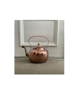 Bouilloire surdimensionnée en cuivre avec couvercle robuste et look rustique parfaite pour les maisons esthétiques chaudes ou les cadeaux - Product Image 5