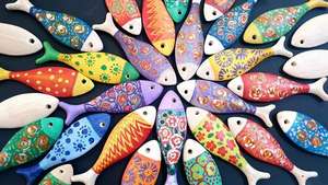 Exportación de Vietnam más vendida: pez de madera duradero, hecho a mano, juguete tallado ecológico para venta al por mayor - Product Image 4