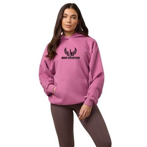 Sudadera con Capucha Oversize Rosa Berry para Mujer, de Forro Polar, Manga Larga, Estilo Casual Urbano, Ajuste Relajado, Suave al Tacto y Cómoda - Product Image 1