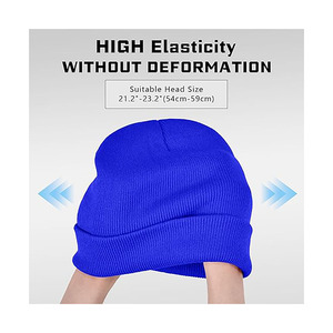 Vintage Ribbed Knit Beanie-Unisex Winter <b>Warm</b> <b>Hat</b> Soft Stretch Spandex/Cotton Minimalist Streetwear Essential - Product Image 4