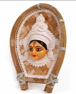 Escultura Artesanal de Durga Mata, Adorno de Pared de Bambú Tejido, Decoración Hindú Tradicional para el Hogar, Sala de Estar, Decoración de Mesa para Diwali - Product Image 3