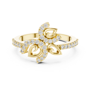 Anillo de Diamantes Cultivados en Laboratorio CELESTIAL LEAF para Mujer, Oro Rosa de 18 Quilates, Chapado en Rodio, Certificado, Regalo de Compromiso, Fiesta, Boda, Glamour - Product Image 6