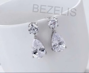 Boucles d'oreilles pendantes en diamant rond et poire, cultivé en laboratoire, couleur D, clarté VVS, 3 carats, pour femme, idéales pour un cadeau et un usage quotidien - Product Image 2