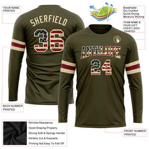 OEM Custom Teamname Long Sleeve Athletic Sports Jersey Moisture Wicking Performance <b>Shirt</b> Wholesale <b>Men's</b> <b>Shirts</b> Supplier - Product Image 2