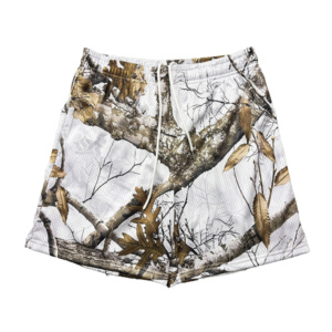 Men's Orange Black <b>Abstract</b> <b>Print</b> Sports Shorts Quick Dry Breathable Mesh Fabric Elastic Drawstring Waist Casual Athletic - Product Image 3