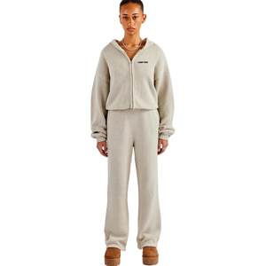 <b>Women's</b> Two Piece Hooded Lounge Set Full Zip Sweatshirt Long Sleeve Elastic Waist <b>Cuffed</b> Jogger <b>Trousers</b> Loose Fit Casual Outfit - Product Image 5