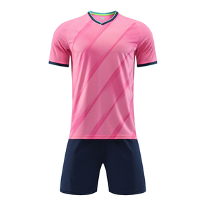 Vente flash - Uniforme de football unisexe pour adultes à manches courtes avec nom d'équipe personnalisé, 100% polyester, impression par sublimation de haute qualité, extensible - Product Image 4