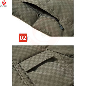 Veste d'hiver pour homme, chaude, à capuche, rembourrée en coton, légère, isolante, respirante, fermeture éclair intégrale, pour sports de plein air et randonnée - Product Image 4