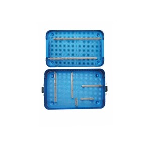 Contenedor de Instrumentos Quirúrgicos para Placa de Costilla Esternal, Acero Inoxidable Plateado, Perforado Manualmente, 353x243x90 MM, de Mahfooz Instruments - Product Image 4