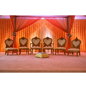 Sillas Mandap de boda de diseño elegante, conjunto de muebles de boda indios, decoración de boda, conjunto de sofá tallado en madera a la venta, Australia - Product Image 1