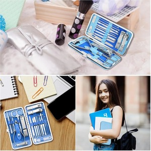 Kit de Manicura Profesional 19 en 1, Kit de Herramientas para Manicura, Kit de Cuidado Facial de Acero Inoxidable, Idea de Regalo para Mujeres - Product Image 4