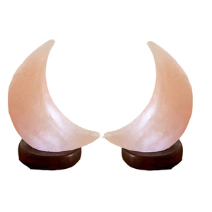 Wholesale Himalayan Pink Salt Lamp Best Quality <b>Moon</b> Shape Aromatherapy Lamp with Carved Wooden Base Love Style - Product Image 3
