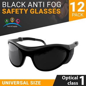 Gafas DE SEGURIDAD antivaho ahumadas con estilo para mujer, paquete de 12 gafas de laboratorio de policarbonato, patillas ajustables, protección ocular - Product Image 2