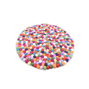 Tapis rond en feutre multicolore, élégant et durable, pour intérieur et extérieur - Product Image 1