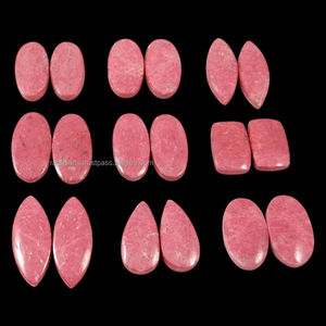 พลอยทูลไลท์สีชมพูธรรมชาติคู่ รูปทรงคาโบชอง ขายส่ง สำหรับทำเครื่องประดับ รูปทรงผสมผสาน ขัดเงาด้วยมือ คุณภาพสูง ราคาพิเศษ - Product Image 5