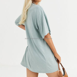 T-shirt robe 2025 été nouveau Style personnalisé imprimé femmes rue mode décontracté 100% coton à manches courtes blanc femmes t-shirt - Product Image 2