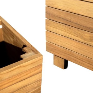 Pot de fleurs en spirale en teck artisanal - Vente en gros depuis l'Inde - Product Image 6