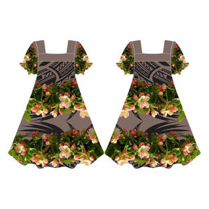 Robe Micronésienne Grande Taille pour Femmes, Robe Mumu Personnalisée, Robe Mumu à Imprimé Floral Hawaïen, Robes Mumu - Product Image 3