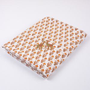 High Quality Summer Cotton Dress Fabric Lightweight Hand Block Printed Indian Strips Beautiful Latest Collection <b>for</b> Bags - Product Image 5