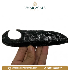 Athame de Obsidiana Negra de 6 Pulgadas, Piedra Preciosa Tallada, Calidad Premium, para Rituales Espirituales, Amuleto, Regalo - Product Image 2