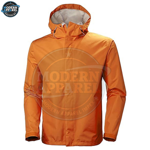 เสื้อกันฝนผู้ชายสไตล์เท่ห์สุดฮิต ผลิตตามสั่ง คอตั้ง ผ้าแคนวาส ปักโลโก้ด้านหน้า สำหรับฤดูหนาว ผลิตในประเทศปากีสถาน - Product Image 4