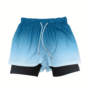 Pantalones Cortos Deportivos Casuales de Nailon para Hombre, para Gimnasio y Fitness, en Oferta, 2 en 1, con Bolsillos con Cremallera en la Parte Trasera, Hasta la Rodilla, de Secado Rápido - Product Image 3