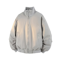 Blouson Bomber Homme Tendance Coupe-Vent à Col Montant Personnalisé avec Fermeture Éclair – Vente en Gros Usine