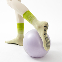 Chaussettes de yoga et de Pilates antidérapantes à gradient, en coton et silicone, pour la danse, le ballet, le fitness, les sports d'intérieur, chaussettes pour femmes, vente en gros
