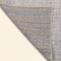 Tapis en laine gris beige tissé argenté, tufté à la main, antidérapant, écologique, à poils épais, de hauteur moyenne, motif grille texturé minimaliste pour salon