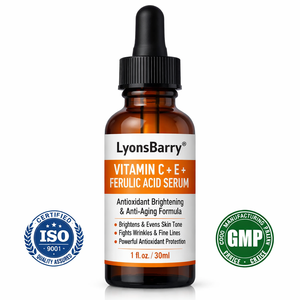 เซรั่มวิตามินซี + อี + เฟอรูลิก แอซิด – สูตรต่อต้านอนุมูลอิสระ ผิวกระจ่างใส และต่อต้านริ้วรอย – ผู้ผลิต OEM รับผลิตแบรนด์ส่วนตัว - Product Image 1