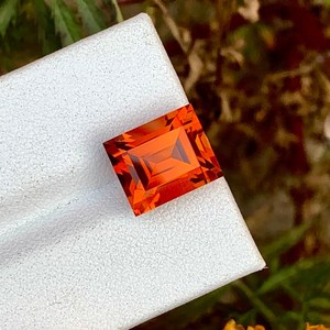 Piedra Preciosa de Citrino Mandarín Natural en Forma de Baguette, Color Naranja, Calidad Premium para Joyería - Product Image 1