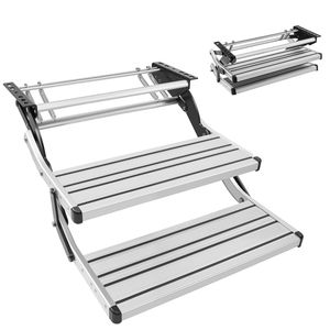 Accesorios Exteriores para Autocaravanas, Escalones Retráctiles Telescópicos Plegables de Aleación de Aluminio, Capacidad de 440 Libras - Product Image 1