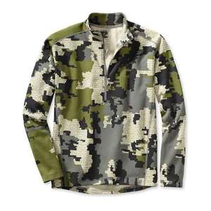 <b>Men</b> Camo Hunting <b>Base</b> <b>Layer</b> 1/4 Zip Long Sleeve Performance Shirt Breathable Quick Dry Thermal Underwear Outdoor Camouflage Tops - Product Image 2