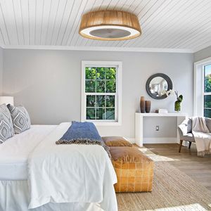 Ventilatore da soffitto a LED intrecciato in stile bohémien da 21 pollici con telecomando silenzioso e funzione di temporizzazione regolabile, simile a W1340137055/L10003 - Product Image 2