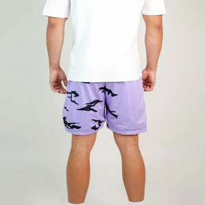 Shorts en maille 100 % sublimée pour homme, style streetwear, taille élastique confortable, impression par sublimation personnalisée, écologiques - Product Image 4