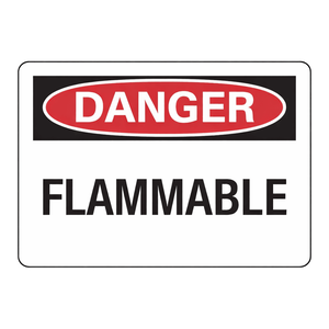 Panneau de signalisation de danger inflammable - Panneau de signalisation de danger intérieur/extérieur en plastique - Product Image 2